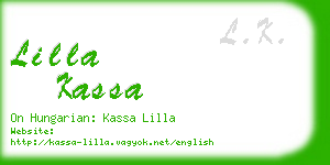 lilla kassa business card